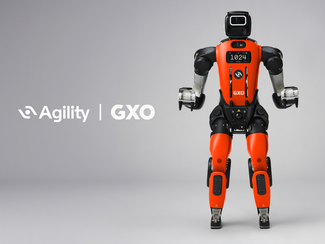 Agility Robotics' Digit humanoid robot in GXO colors